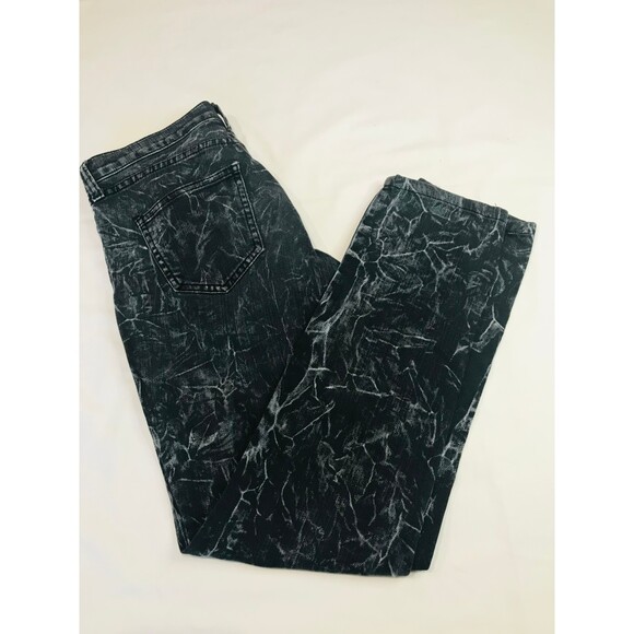 Carmar Women's Low Rise Straight Leg Black Acid Washed Jeans Size 26 Stretch - Picture 3 of 5